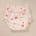 Pantalón de aprendizaje para bebés con cintura elástica y bonitos estampados de frutas - Cereza