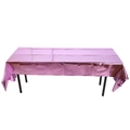 Shiny rose gold aluminum foil tablecloth for Christmas party and festive decorations - 1M*2.7M / Pink