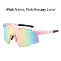 Lunettes de soleil sport roses avec verres miroir roses et monture intégrale - Monture Rose Miroir Rose