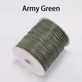 Detalle de cordón trenzado encerado verde militar para joyería DIY en carrete blanco - 2.0mm / Verde Militar