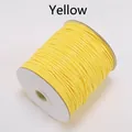 Rollo de 10m de cordón encerado amarillo para tejer collares y pulseras artesanales - 1.0mm / Amarillo