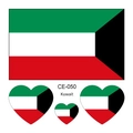 Tatuajes temporales de la bandera de Kuwait pegatinas impermeables de arte corporal - Kuwait