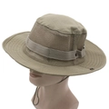 Khaki outdoor camouflage bucket hat with mesh vents and chin strap for sun protection - One Size L (58-60cm) / Mesh/Light Khaki
