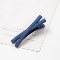 Matte dark blue criss-cross hair clip with a minimalist sweet candy-colored finish - Matte Navy Blue