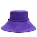 Wide brim deep purple bucket hat featuring breathable mesh fabric and adjustable black buckles - One Size / Black Purple
