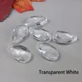 Transparent white faceted teardrop crystal pendant bead for DIY jewelry crafts - 9x16mm / Clear White