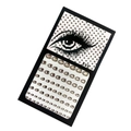 Detail of self-adhesive acrylic rhinestones for eye and face makeup in multiple sizes - ET-03-9 Clear White Rhinestone