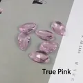 Pink faceted teardrop crystal pendant charms for DIY jewelry making and car accessories - 9x16mm / True Pink