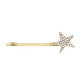 Dettaglio della forcina a stella in lega dorata con strass brillanti incastonati - Forcina / Stella Singola Oro