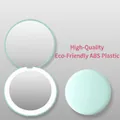 Specchio per trucco a LED pieghevole verde menta con ingrandimento 2X e doppia faccia - Ingrandimento 2X / Verde Menta