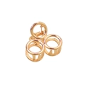 Minimalistische goldene Haarklammer aus Metall in runder Form für stilvolle Damenfrisuren - Gold/Drei Ringe