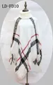 White high collar knit poncho with red and black plaid pattern and fringe detail - One Size / Off-white Red and Black Plaid