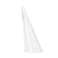 Transparenter Acryl-Ringständer in Kegelform für Schmuckpräsentation mit klarem Finish - Hohler Kunststoff Transparent