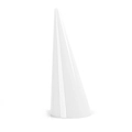 Weißer konischer Ringständer aus Acryl für minimalistische Schmuckpräsentation - Hohler Kunststoff Weiß
