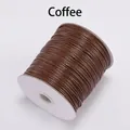 Rollo de cordón encerado marrón café en carrete para joyería DIY y trenzado a mano - 1.5mm x 10m / café