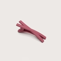 Minimalist matte rose pink duckbill hair clip with non-slip teeth for women - Matte Bean Paste