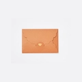 Mini orange pearlescent envelope with cloud wave edges and gold heart seal sticker - Pearlescent Gold Copper
