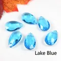Lake blue faceted teardrop crystal pendant beads for DIY jewelry making accessories - 13x22mm / Lake Blue