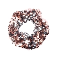 Dettaglio dell'elastico per capelli con paillettes reversibili oro rosa e nere - Argento Champagne