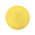 Classic bright yellow knitted wool beret hat shown from a top-down view for women - One Size / Yellow