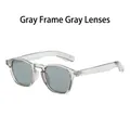 Retro vintage grey frame sunglasses with grey lenses and durable plastic frame - Grey Frame Grey Lens