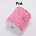 Carrete de cordón encerado rosa para joyería, primer plano de hilo de cuero trenzado - 1.5mm x 10m / Rosa