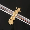 Detailed view of golden marine style hair pins featuring starfish and seashell designs - Starfish Shell 4-Piece Set / Rose Gold