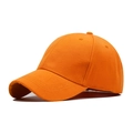 Dettaglio del cappellino da baseball arancione classico con design a sei pannelli - Regolabile / Arancione