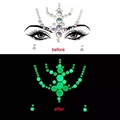 Luminous face jewels with green glow effect for music festivals and Halloween party makeup - YG-012