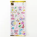 Charming crystal epoxy stickers with gold foil owl and flower motifs for DIY journaling - Owl