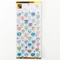 Japanese gold foil fan-shaped stickers with cherry blossoms and goldfish patterns - Colorful Fans