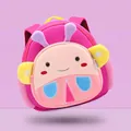 Pink toddler butterfly backpack with yellow wings and plush cartoon animal design - Neoprene Butterfly