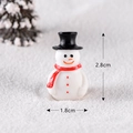 Miniature resin snowman figurine with red scarf and hat for Christmas decor 2.8cm - Snowman Style 11