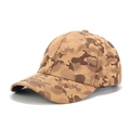Faux suede camouflage baseball cap in earth tones with six-panel design and curved brim - Adjustable / Khaki Camo