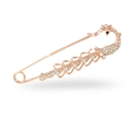 Rose gold peacock brooch in alloy metal featuring clear sparkling rhinestones - No. 26-Rose Gold Peacock Rhinestone