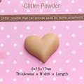 Miniature resin heart chocolate charm in light brown for DIY crafts, size 6x15x17mm - Heart Chocolate - Light Coffee