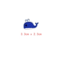 Lindo mini parche bordado de ballena azul oscuro para decoración de ropa DIY - Estilo GZ-2477