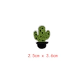 Mini cactus embroidered patch iron-on for clothes and bags, size 2.5cm x 3.6cm - Cactus
