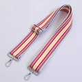 Tracolla larga regolabile con strisce colorate e ganci in metallo argentato - Accessori Argentati Stile 04