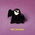 Detail view of a black ghost resin accessory with 2.5x2.8cm dimensions for DIY crafts - Style 9 Black Ghost