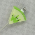 Silicone data cable protector in kiwi fruit slice design for lightning cable connector - Kiwi