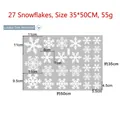 Adesivi per finestre con fiocchi di neve di Natale set di 27 decalcomanie 35x50cm - 35*50CM (27 Fiocchi di Neve) / Bianco