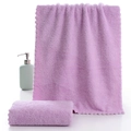 Ensemble de serviettes en velours corail violet avec bords ondulés sur fond blanc - 30*30cm / Violet