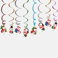 Colorful Christmas snowman spiral ceiling hangers set for festive holiday decoration - Classic Snowman Style Z-16