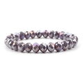 Facettiertes Amethyst-Perlenarmband in Rauchviolett mit schimmernder AB-Beschichtung - Rauchviolett AB