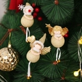 Lot de 3 décorations d'anges et bonhommes de neige dorés suspendus au sapin de Noël - Ange Doré Unique / Or