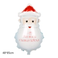 Santa Claus foil balloon for Christmas party decoration in size 48x85cm with gift box print - Santa Head
