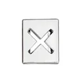 DIY jewelry charm 8mm shiny chrome letter X slider for bracelets and wristbands - Letter X