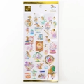 Dreamy crystal gold foil stickers featuring magic cats and tea sets for DIY journals - Magic Sweetheart