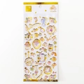 Dreamy fairy story and flower gold foil stickers with crystal resin finish on white card - Palace Garden